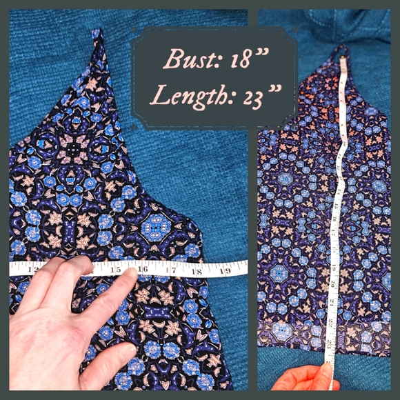 Anthropologie - Paper Crane - Spaghetti Strap Camisole Kaleidoscope Tank Top - Picture 3 of 4